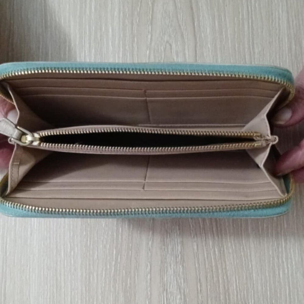 PRADA BLUE ACCORDION WALLET - Picture 3 of 5